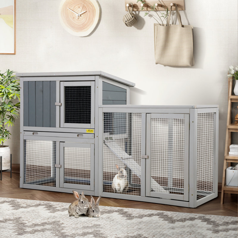 Tucker Murphy Pet Faron Weather Resistant Rabbit Hutch With Ramp Reviews Wayfair Canada